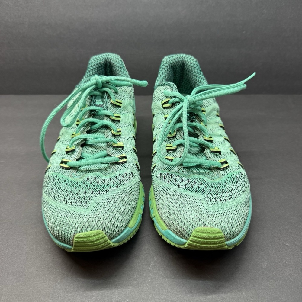 Nike Women Shoe Air Zoom Odyssey Size 10 Sneaker Athletic Running Green Yellow - Picture 2 of 11